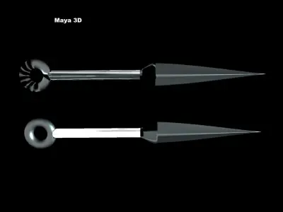 kunai pair of needles 3D model