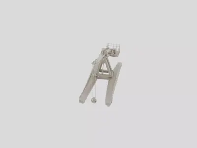 Fantasy Wooden Dock Crane for 3D print 3D model