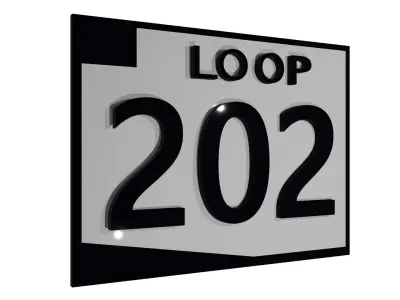 Sign Arizona Loop 202 3D model