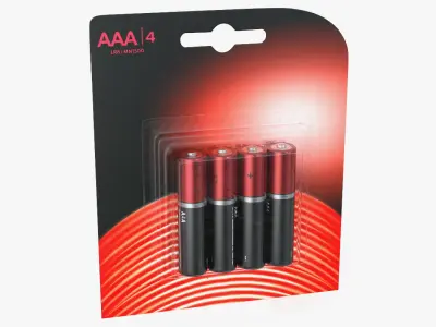 AAA Battery Package 3D model