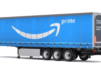 Semi Trailer Curtainsider Collection 3D model