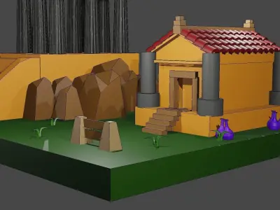 palacio romano 3D model