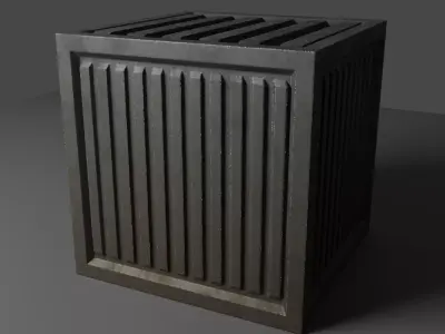 Steel box Free 3D model