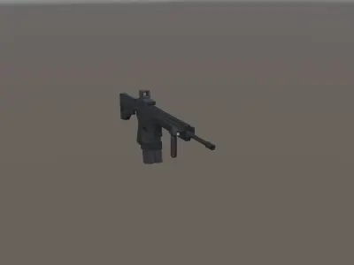M4A1 Carbine Kit Low Poly Game Ready Low-poly 3D model