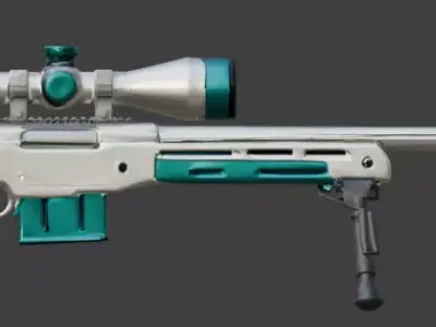 Futuristic Tactical Sci-Fi Sniper Rifle 3D Model Low-poly 3D model