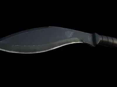 kukri knife PBR Low-poly 3D model