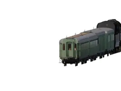 Mixed use steam train 3D model