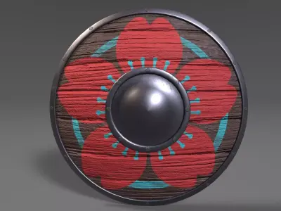 Viking Shield 5 Low-poly 3D model