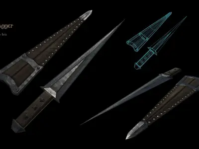 Fantasy Weapons Pack 2 - Brute Low-poly 3D model