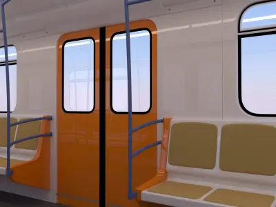 Metro interior 3D model purchase