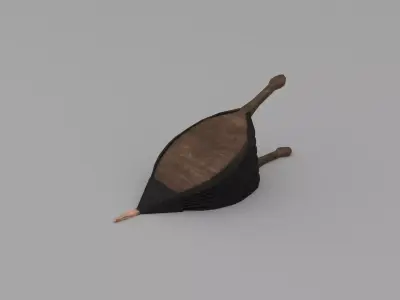 Bellows leaf Low-poly 3D model