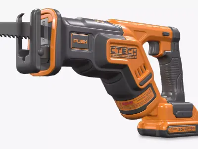 Reciprocating Saw Low-poly 3D model purchase