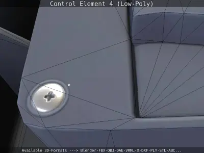 Control Element 4 Low-Poly Version Low-poly 3D model