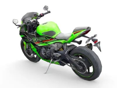 Generic Sportbike Motorcycle 02 Low-poly 3D model