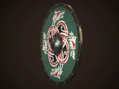 Viking Shield 01 Low-poly 3D model purchase