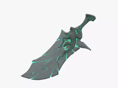 Stylized Dagger Game-Ready Low-poly 3D model