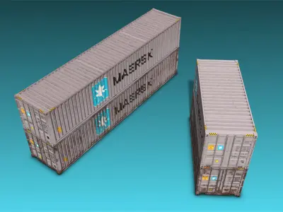 Shipping Container 01 Low-poly 3D model