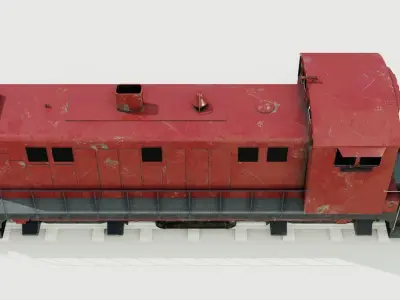 Diesel locomotive 3D model textures 4K PBR Low-poly 3D model
