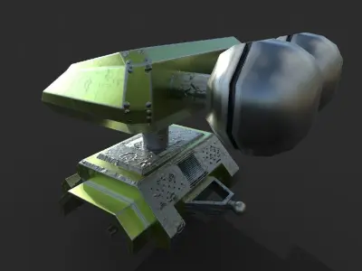 Tesla Tower Object Low-poly 3D model