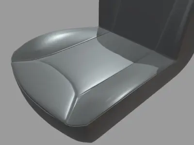 Car Seat 013 Low-poly 3D model