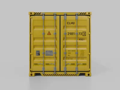 40ft Shipping Container - Customizable with Interior and Exterior 3D model