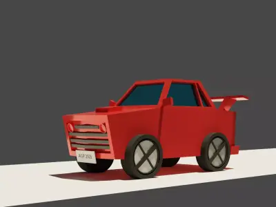 LOW POLY CAR  Free low-poly 3D model buy