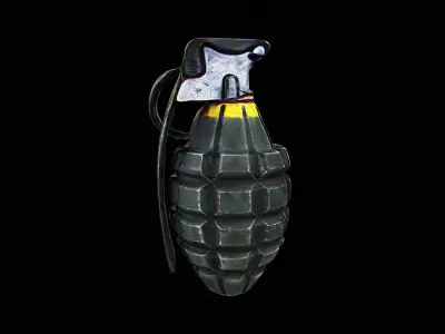 realistic grenade 3D model
