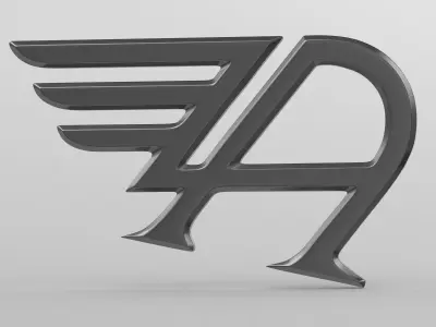austin logo 3D model by 3dlogoman
