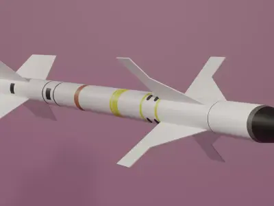 AIM-9 Sidewinder Missile Low-poly 3D model