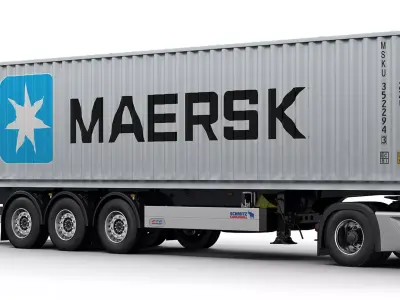Container Trailer MAERSK  3D model
