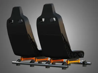 Canam Maveric Vehicle Seat 3D model