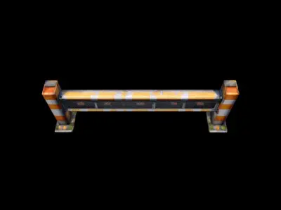 3d High Resolution Road Safety Of Driving Traffic Barrier 3D model