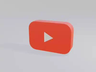 YouTube Logo Low-poly 3D model purchase