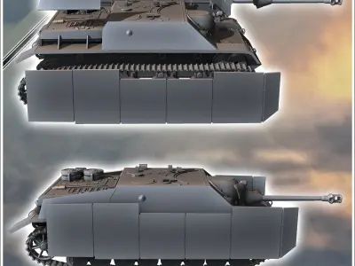 Jagdpanzer IV L-48 75mm Pak 39 - miniatures tabletop scenery 3D print model