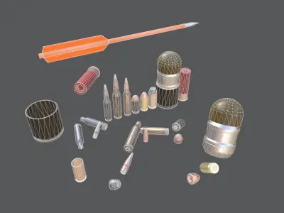 The ammo kit Low-poly 3D model