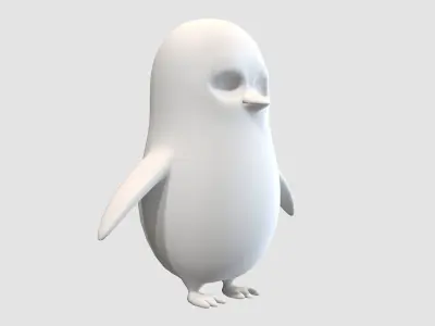 basic cartoon penguin  3D model