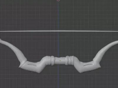 Low poly bow Low-poly 3D model