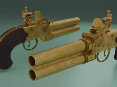 Antique gun Free 3D model