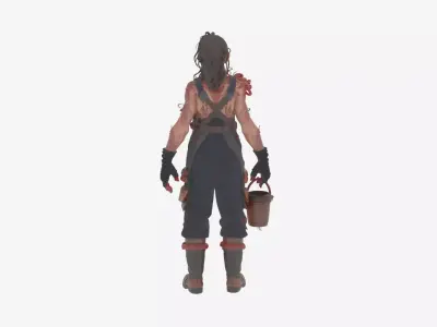 Detailed World of  Undead Fisherwoman 3D Model 3D model