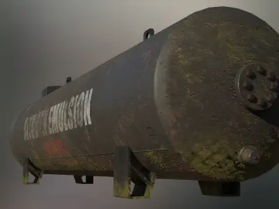 Industrial asphalt emulsion storage tank 3D model