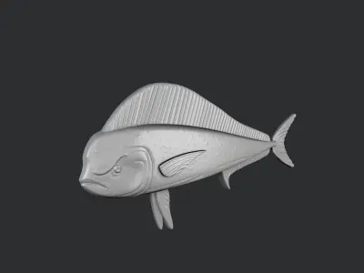 STL models for 3D printing and CNC dolphin fish 3D print model