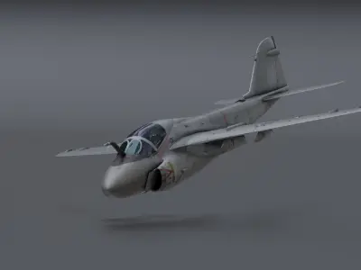 a6 fighter jet - blender Low-poly 3D model