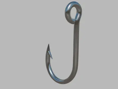 Fish Hook Low-poly 3D model purchase