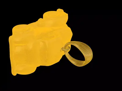 car pendant charms - one inch pendant 3D print model get