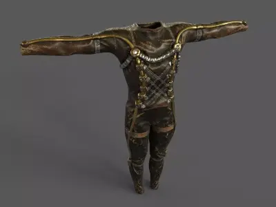  Steampunk  skin 14 Low-poly 3D model