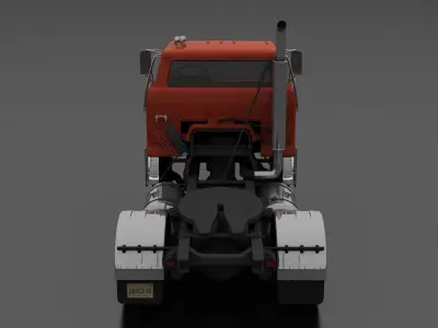 H-Series HD-950 Semi Truck Day Cab 1961 Low-poly 3D model