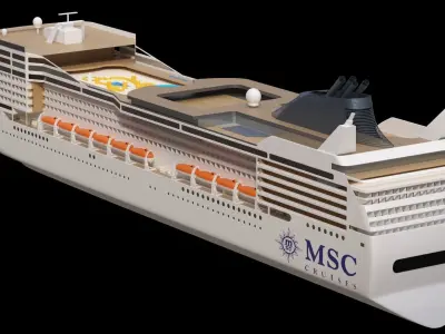 MSC Magnifica Low-poly 3D model