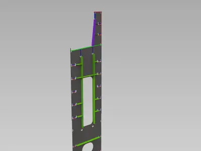 Container ship midship section  Free 3D model
