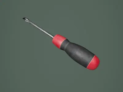 Screwdriver 01 Low-poly 3D model