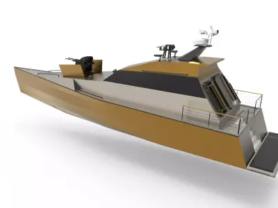 Fast Patrol Millitary Boat  3D model